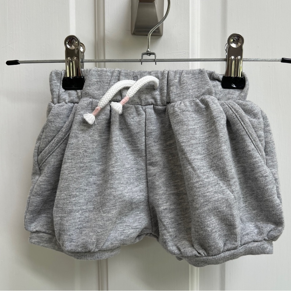 NWOT Okie Dokie 3M Gray Baby Girls Bubble Cloth Shorts